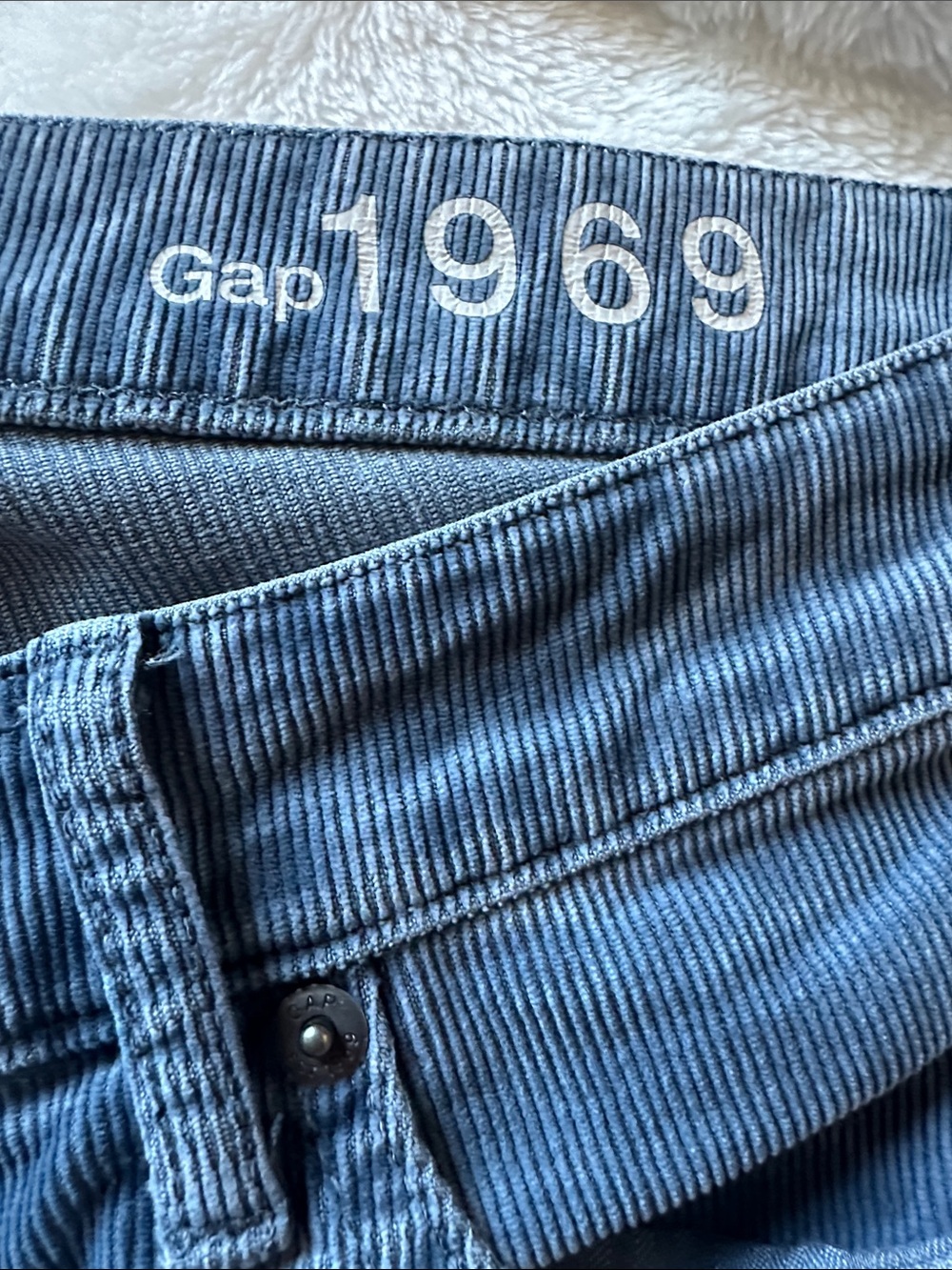 GAP Women’s “Always Skinny” Prettiest Steel Blue Fine Corduroy Pants Sz 30 GUC